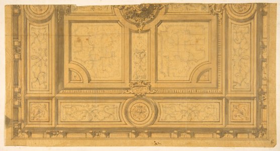 Design for Half of a Ceiling Decoration, Fontainbleau MET DP811660