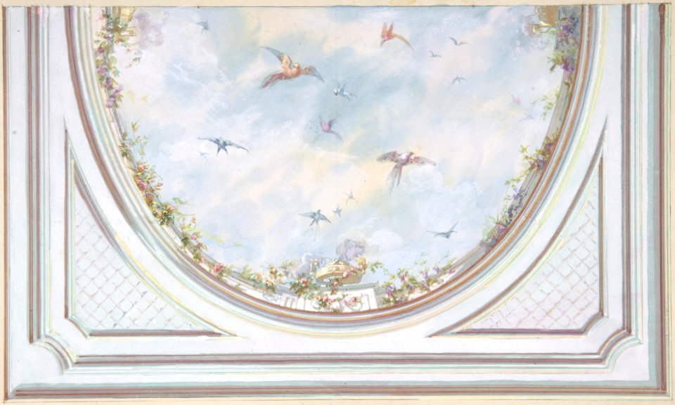 Design for Grand Salon Ceiling, Hôtel Hope MET DP806934
