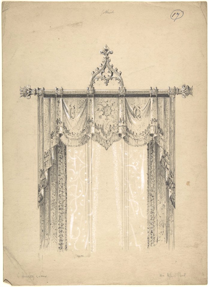 Design for Gothic Curtains and Curtain Rod MET DP804606