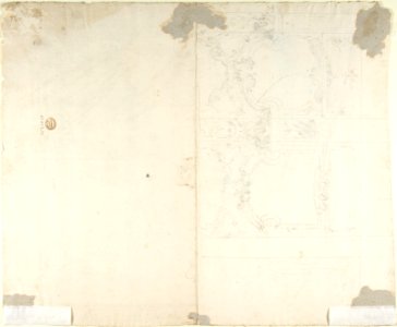 Design for One Half of a Ceiling with Medaillons with Figure Sketches Inside (recto); Design for an Interior Wall Elevation (verso) MET DP801436
