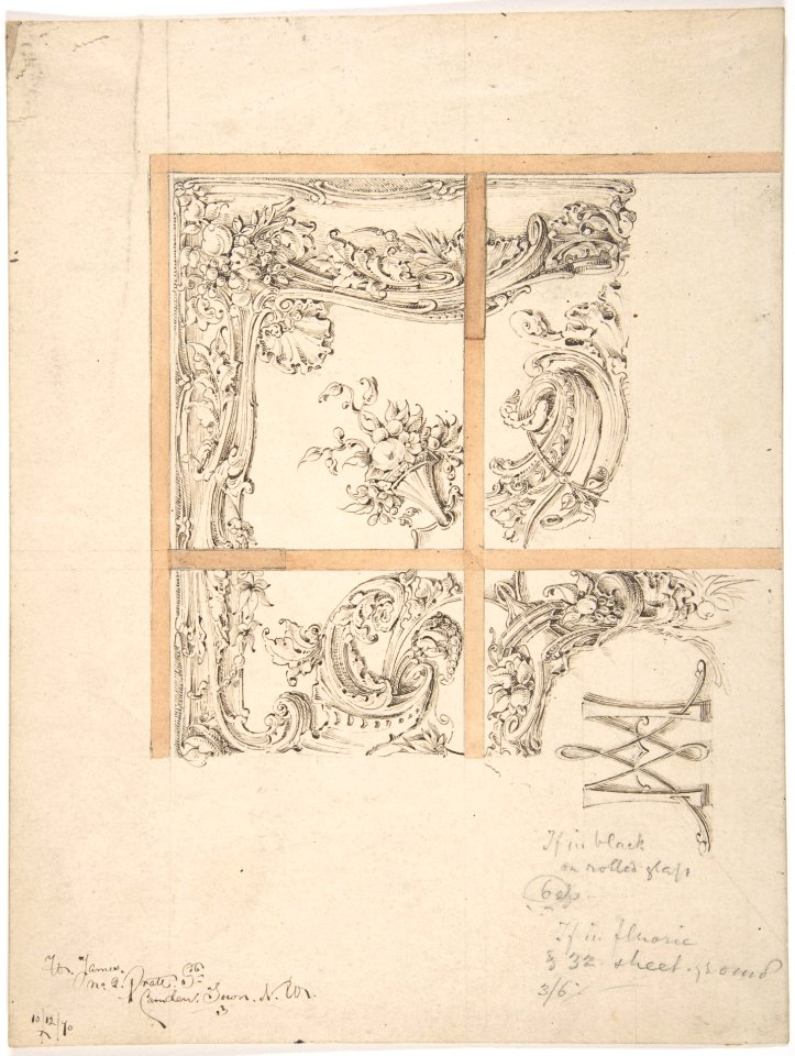 Design for Ornamental Glass, for 2 Prate Street, Camden Town, London MET DP806497