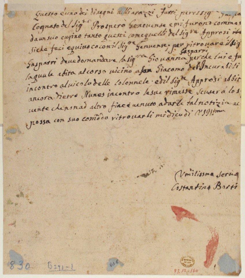 Design for Panel- Allegorical Figure of Europe MET 87.12.160 VERSO