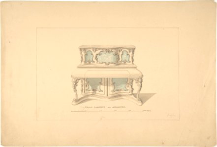 Design for Piccolo Pianoforte, Louis Quatorze Style MET DP805771