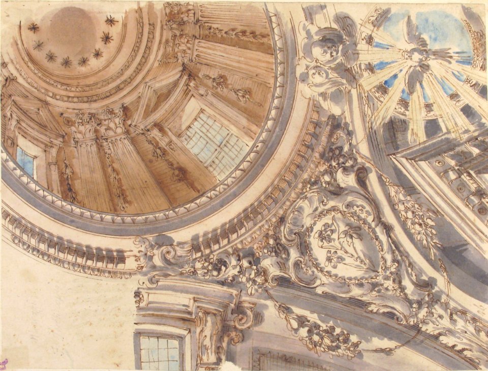 Design for Part of a Church Ceiling with a Dome MET 52.570.80