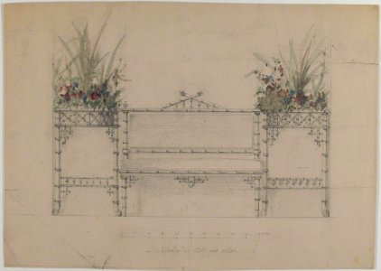 Design for Chinois Bench and Planters MET 49.50.133