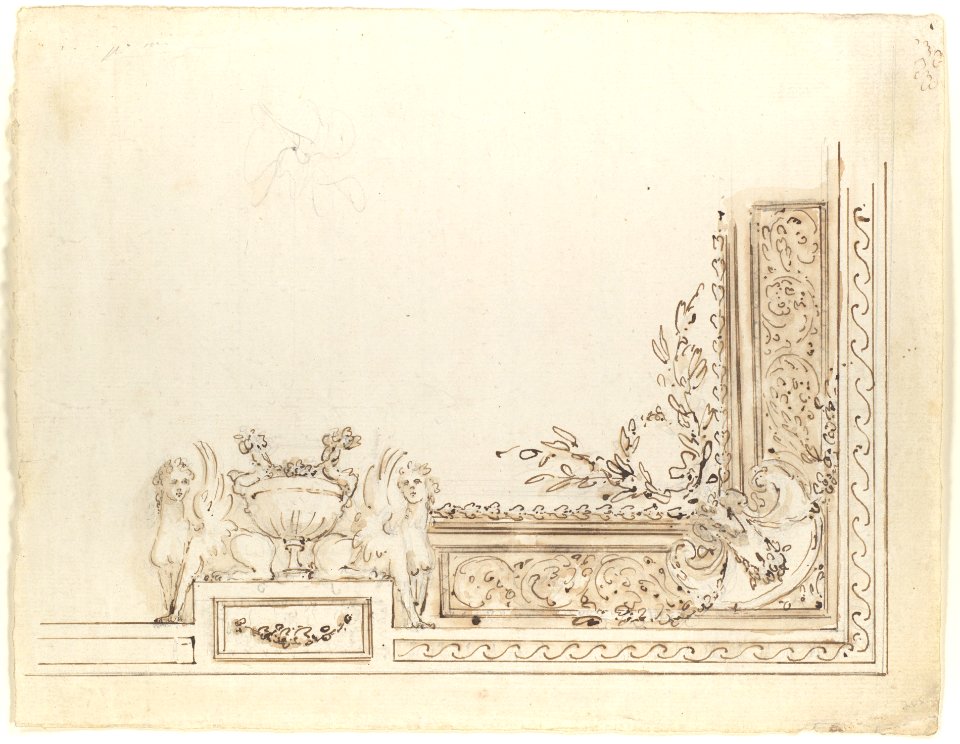 Design for One-Quarter of a Ceiling Decoration MET DP109973