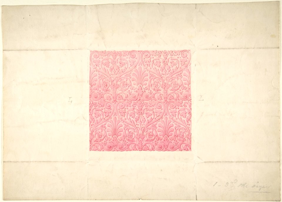 Design for Ornament, possibly Flocked Wallpaper MET DP806274