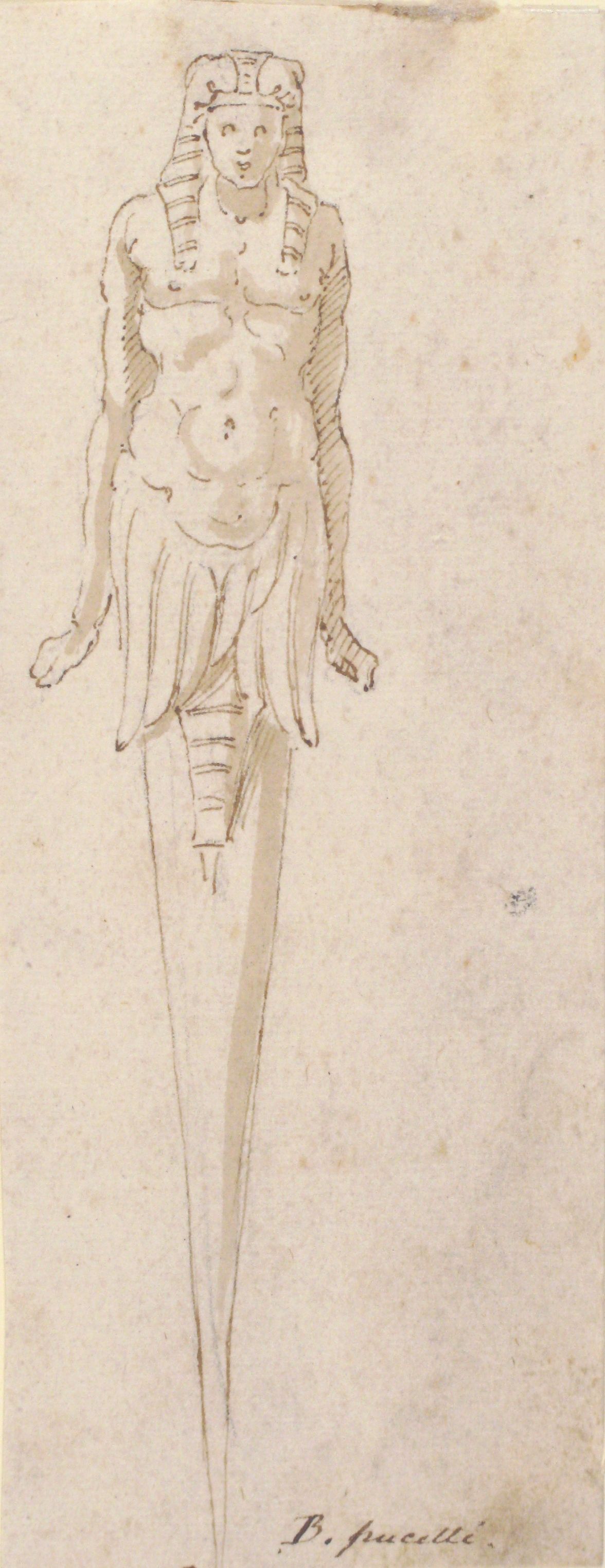 Design for Pointed Utensil with an Egyptian Style Figure on the Handle MET 63.712.91