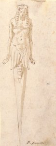 Design for Pointed Utensil with an Egyptian Style Figure on the Handle MET 63.712.91
