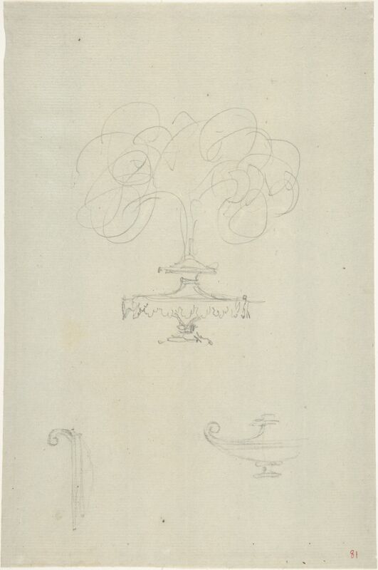 Design for Plumed Oil Lamp MET DP808945