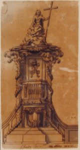 Design for Pulpit with Papal Tiara MET 48.148(19)