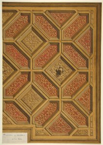 Design for Coffered Ceiling, Mme Païva's Chateau at Neudeck MET DP811112
