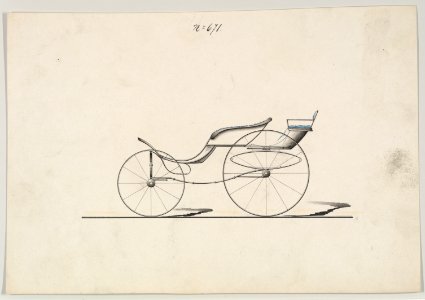 Design for Pony Phaeton with Rumble, no. 671 MET DP877235