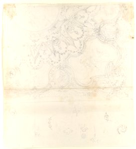 Design for One Quarter of a Ceiling with a Medaillons at the Center (recto); Design for a Quarter of a Ceiling with a Medaillon at the Corner and a Medaillon at the Center (verso) MET DP109987