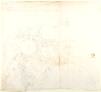 Design for One Quarter of a Ceiling with a Medaillons at the Center (recto); Design for a Quarter of a Ceiling with a Medaillon at the Corner and a Medaillon at the Center (verso) MET DP801434