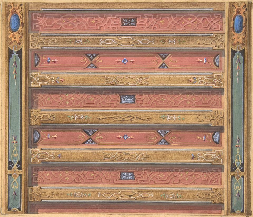 Design for Salon Ceiling, Château de Cangé MET DP806883