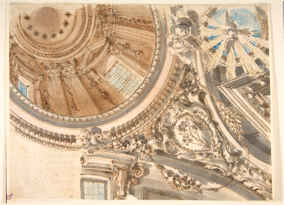 Design for Part of a Church Ceiling with a Dome MET DP812143