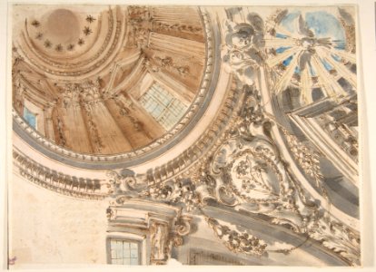 Design for Part of a Church Ceiling with a Dome MET DP812143