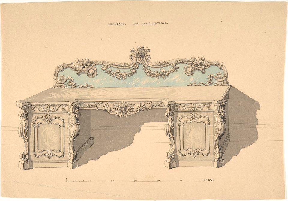 Design for Sideboard, Louis Quatorze Style MET DP805881