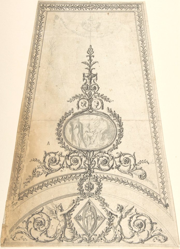 Design for Segment of an Octagonal Ceiling; Gower House, Whitehall, London MET DP805622