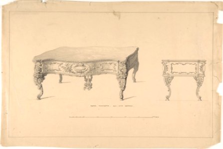 Design for Square Pianoforte, Louis Quatorze Style MET DP805880