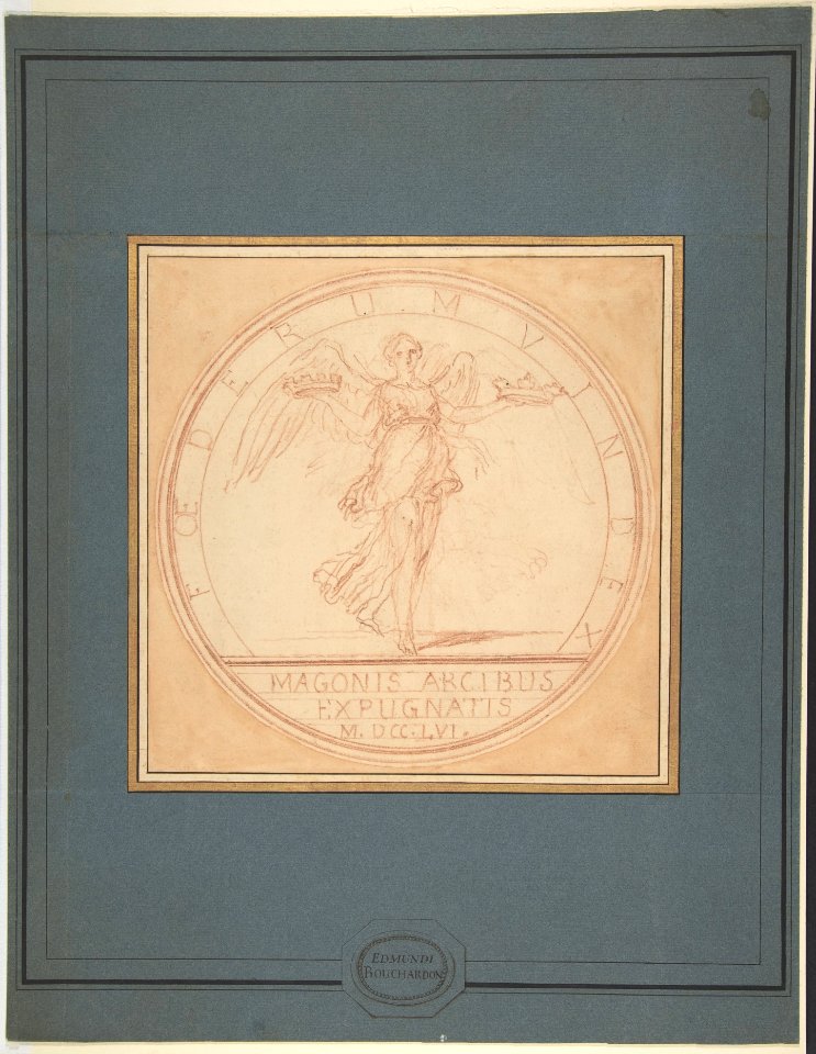 Design for medal commemorating the capture of Port Mahon MET DP805463