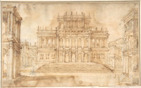 Design for Stage Set with Porticoed Palazzo MET DP802409