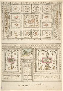 Design for the Decoration of a Wall and Ceiling of a 'Gabinetto' related to Virgil's Fourth Canto MET DP809944