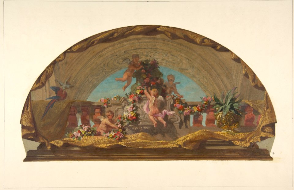 Design for the Decoration of a Lunette on the Staircase, Hôtel de Pless, Berlin MET DP811128
