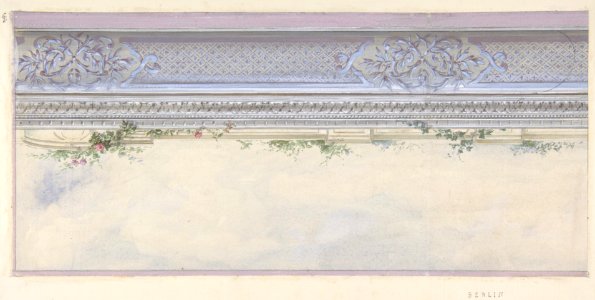 Design for the Decoration of a Ceiling Cove in the Hôtel de Pless, Berlin MET DP811129