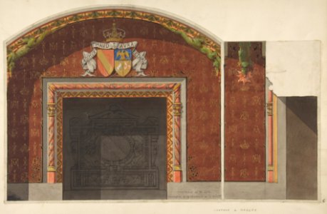 Design for the decoration of the fireplace in the library of the Chateau de Mouchy MET DP811329