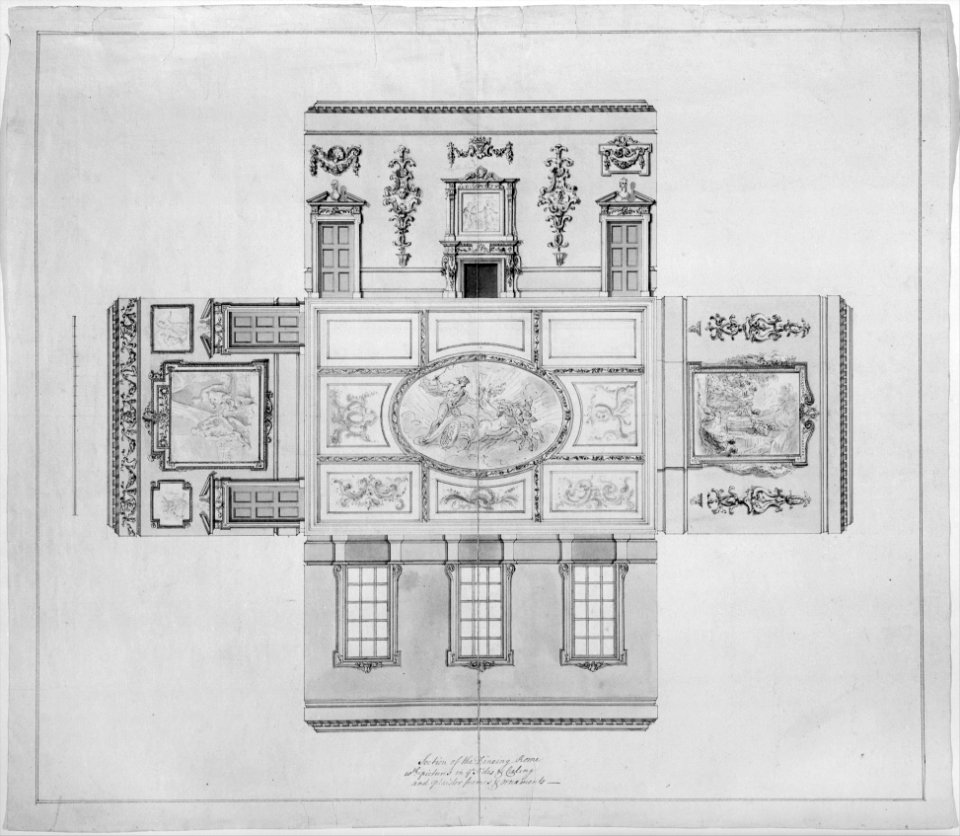 Design for the Dining Room at Kirtlington Park, Oxfordshire MET MM26682