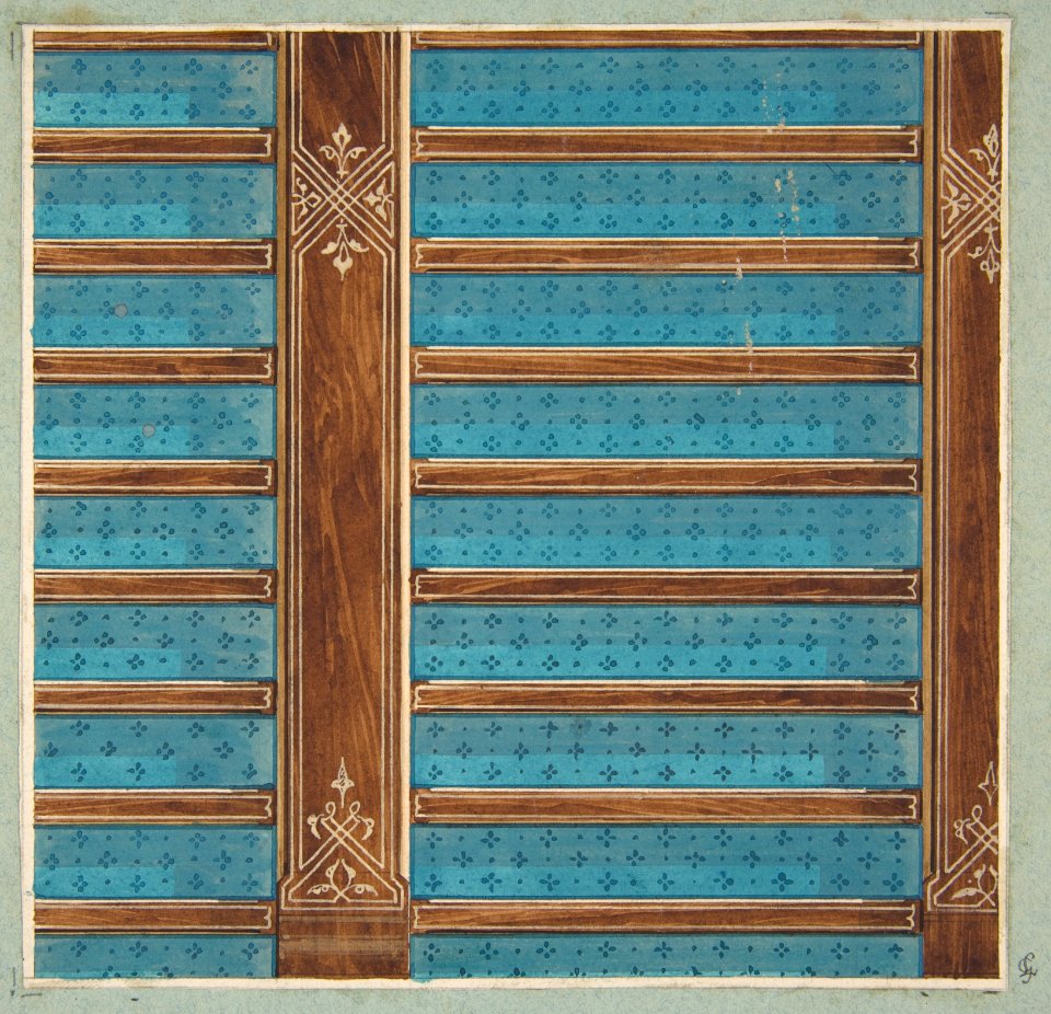Design for the decoration of a beamed ceiling MET DP811812