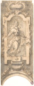 Design for the Decoration over an Arch with the Personification of Justice MET DP802655