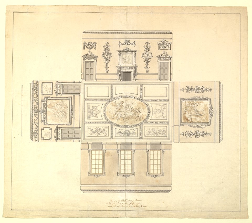 Design for the Dining Room at Kirtlington Park, Oxfordshire MET DP821076