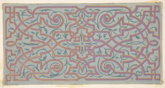 Design for the decoration of a ceiling with strapwork MET DP811410