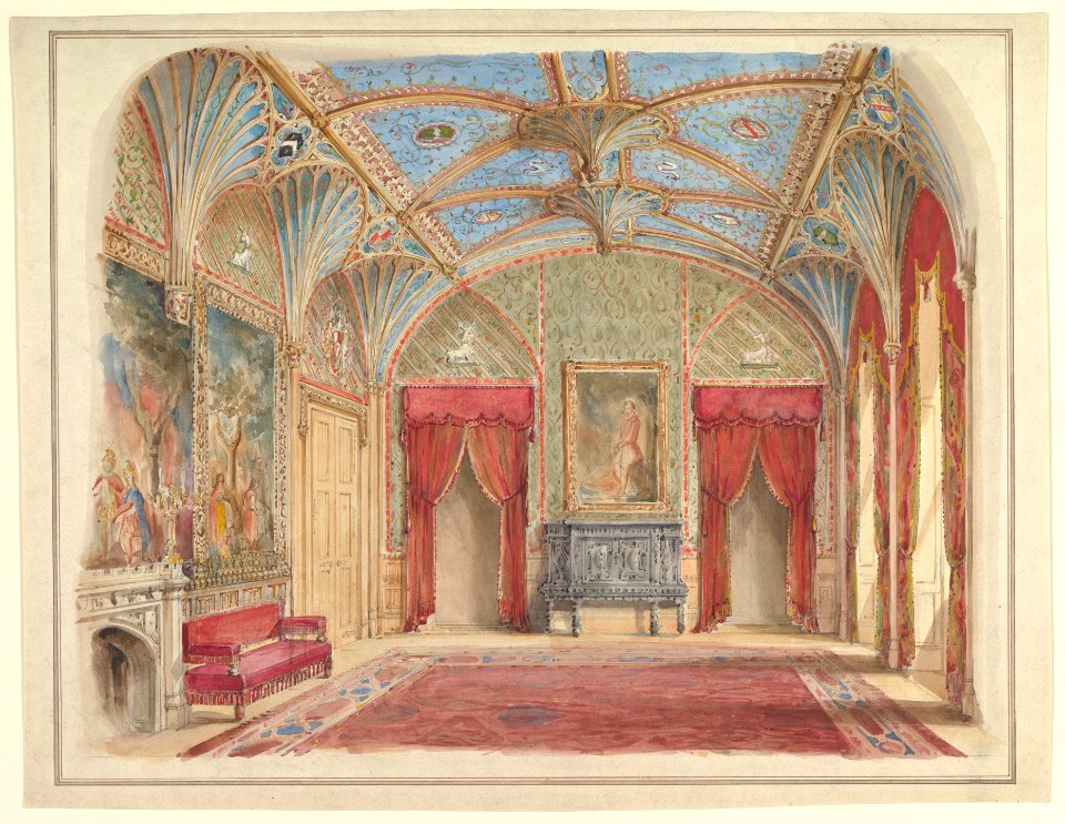 Design for the Decoration of the Drawing Room at Eastnor Castle, Hertfordshire MET DP820884
