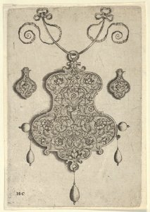 Design for the Verso of a Pendant with a Vase at Center MET DP837432