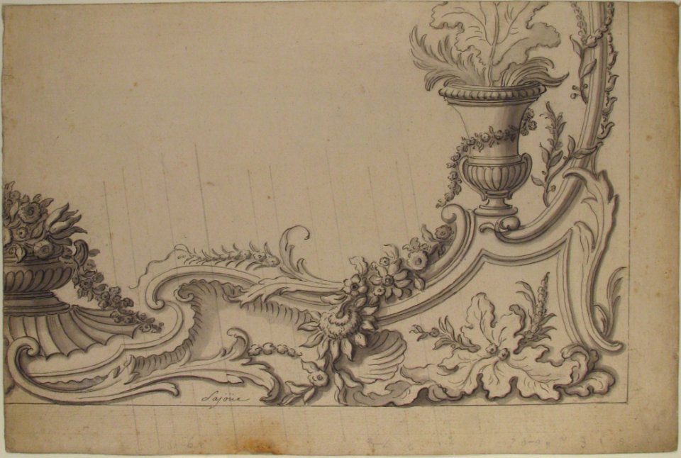 Design for the Corner of a Decoration (recto); Sketch of Monumental Building with Four Temple-Front Entrances (verso) MET 1985.1116.2