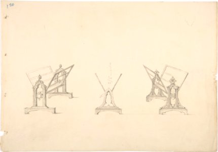 Design for Three Gothic Style Book Stands MET DP807263