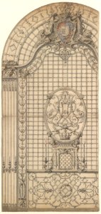 Design for the Wrought-Iron Entrance Grille of a Chapel MET DP230610