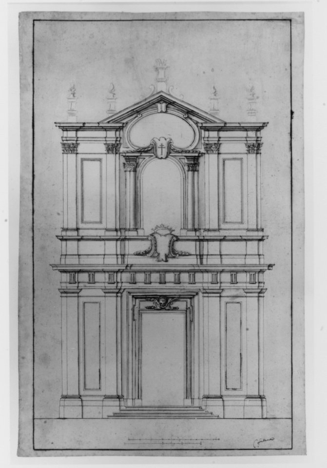 Design for the Façade of Santi Faustino e Giovita, Rome MET 271467