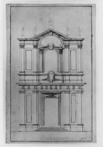 Design for the Façade of Santi Faustino e Giovita, Rome MET 271467