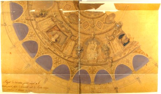 Design for the decoration of the ceiling in the Opéra Comique, Paris MET 67.827.164