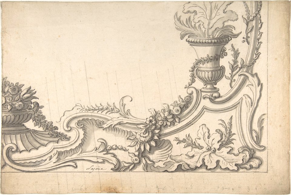 Design for the Corner of a Decoration (recto); Sketch of Monumental Building with Four Temple-Front Entrances (verso) MET DP807106