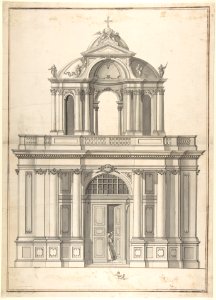 Design for the façade of a building MET DP804521