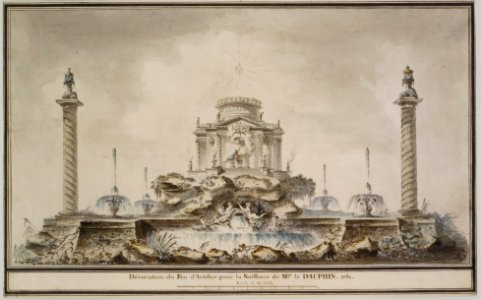 Design for the Fireworks Display in Paris for the Birth of the Dauphin in 1781 MET DR125