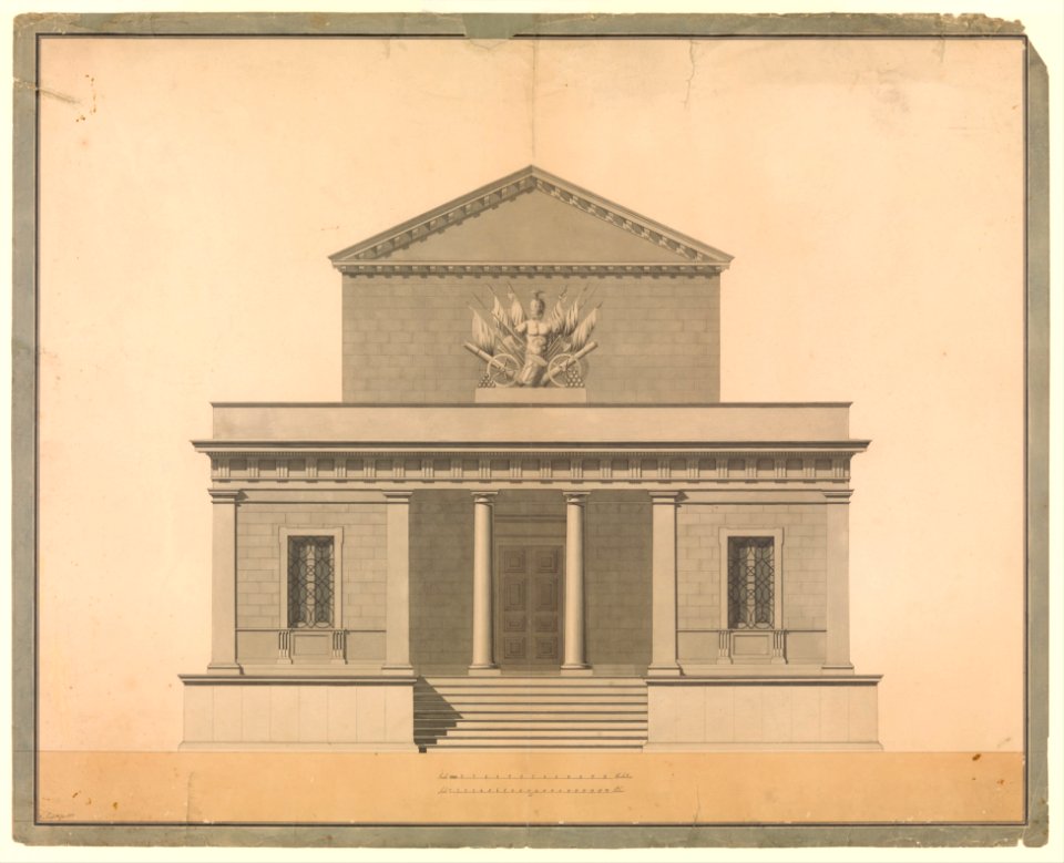 Design for the Facade of an Arsenal. MET DP330305