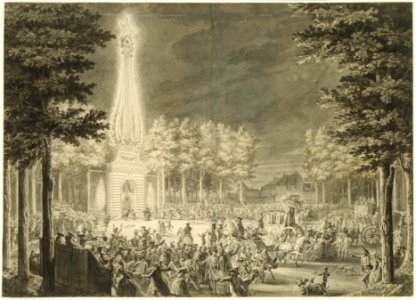 Design for the Engraving "Réjouissances du Peuple . . . à Reims le 27 aout 1765" MET DR128