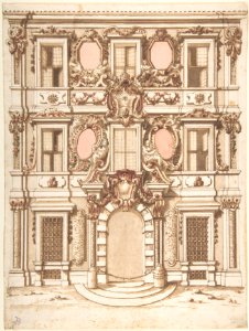 Design for the Facade of a Palace with the Coat of Arms of Pope Clement IX MET DP803206
